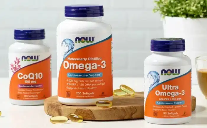 NOW Omega-3 Fish Oil Cardiovascular Health Support EPA DHA Softgels - Image 2