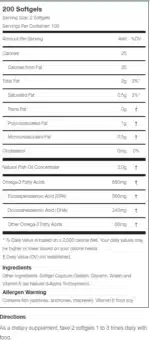 NOW Omega-3 Fish Oil Cardiovascular Health Support EPA DHA Softgels - Image 5