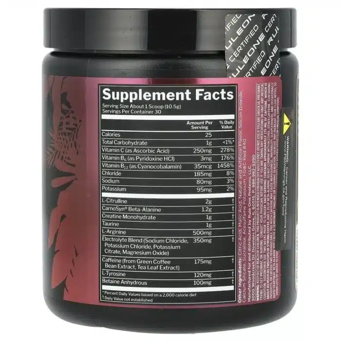 Rule 1 R1 Roar Pre-Workout 30 Servings | Energy + Focus - Image 2