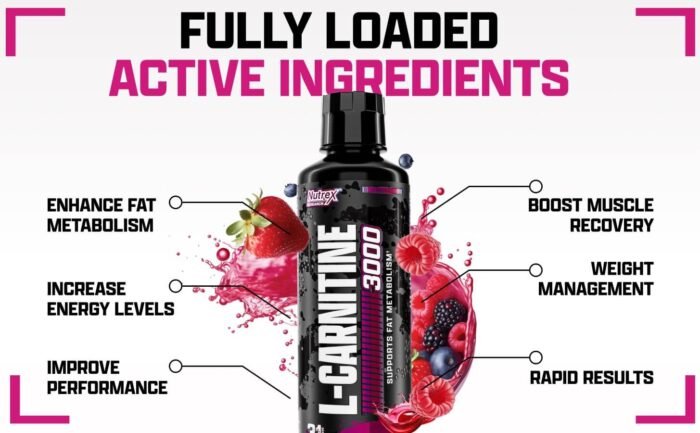 Nutrex L-Carnitine 3000mg Liquid Fat Burner | 31 Servings - Image 3