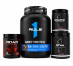 Rule 1 R1 Muscle Building Stack – Whey Protein, BCAA, Creatine & ROAR Pre-Workout